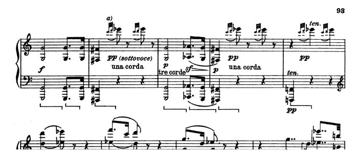 Example from sonata No. 4, Beethoven
