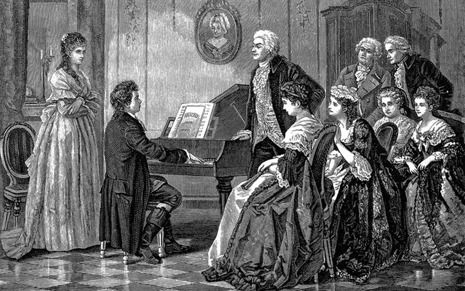 Beethoven playing for Mozart