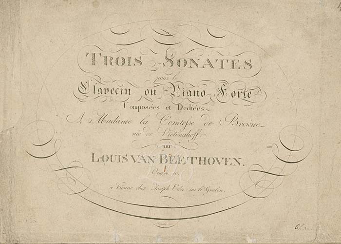 Beethoven Piano Sonata 5 Primera edición