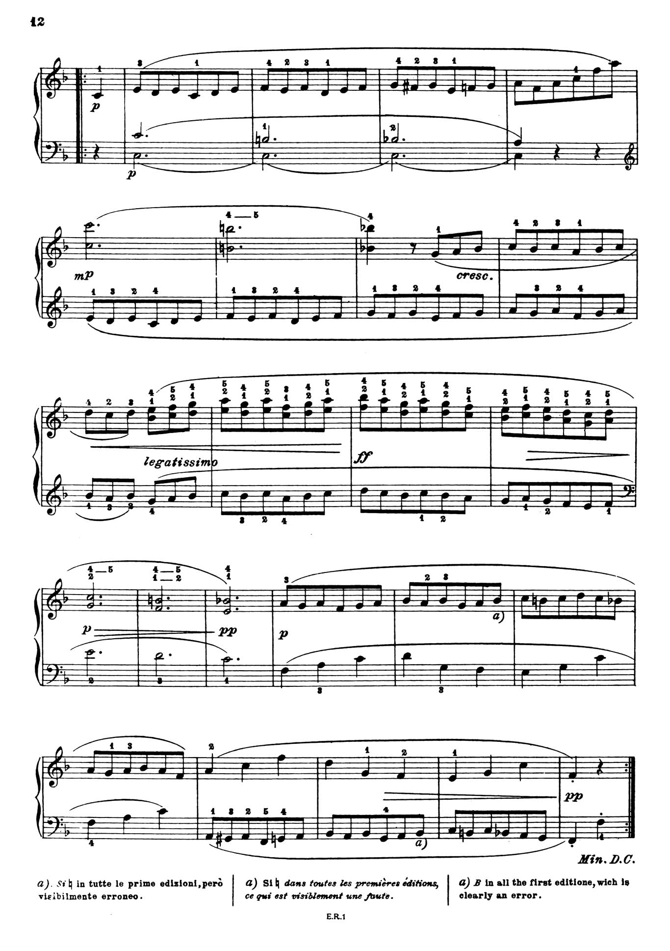 Beethoven Piano Sonata 1-12 sheet music