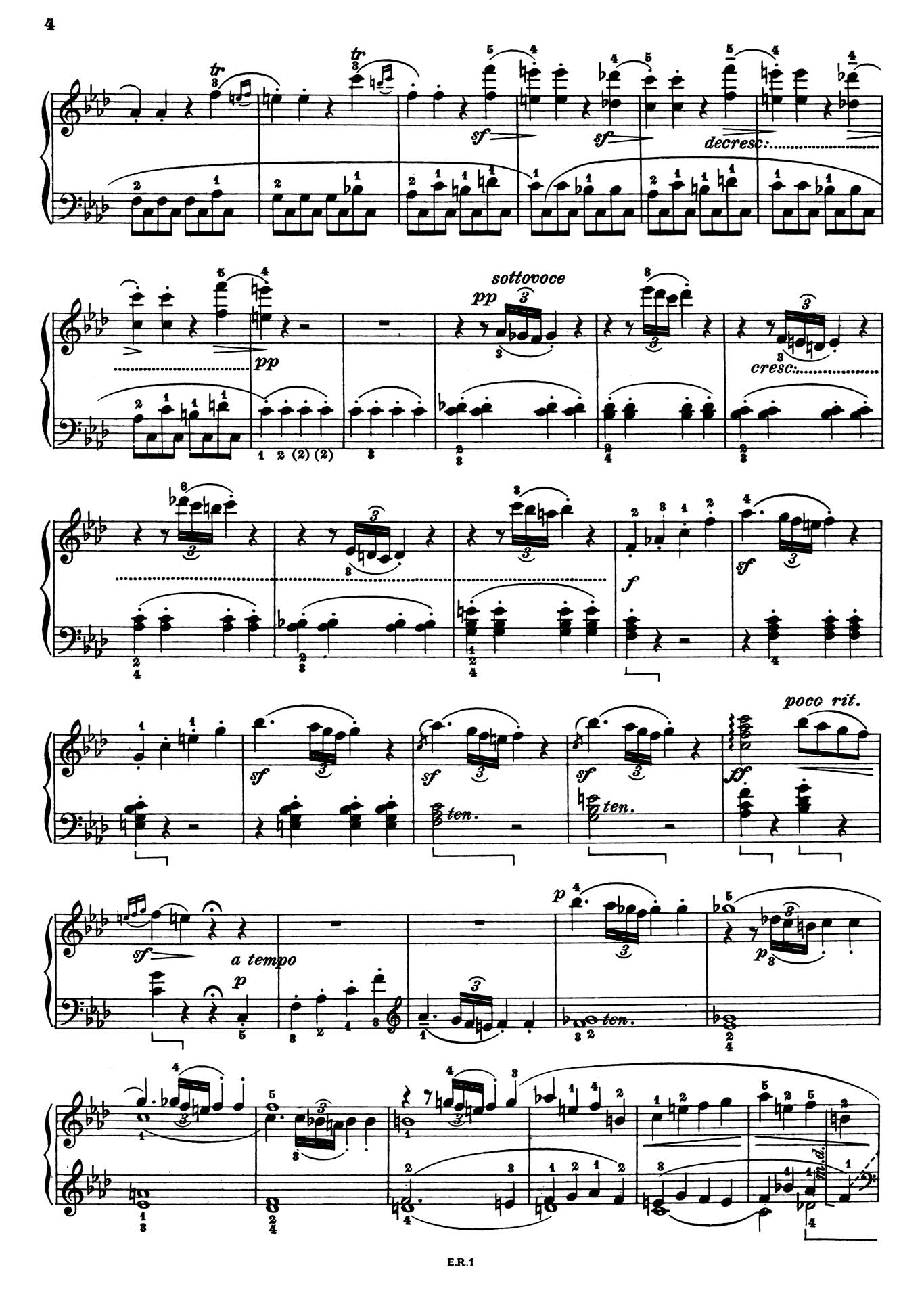 Beethoven Piano Sonata 1-4 sheet music