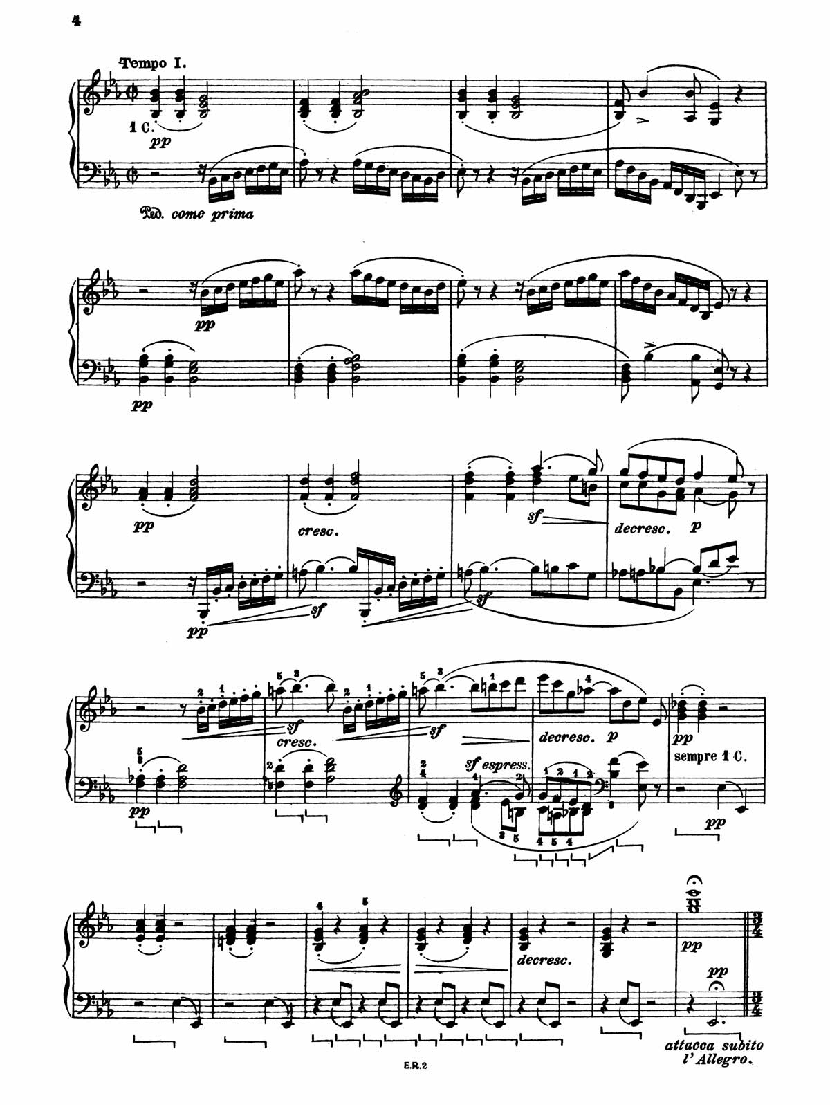 Beethoven Piano Sonata 13-4 sheet music