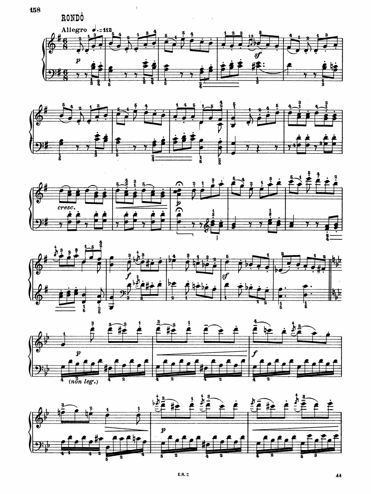 Beethoven Piano Sonata 19-5 sheet music