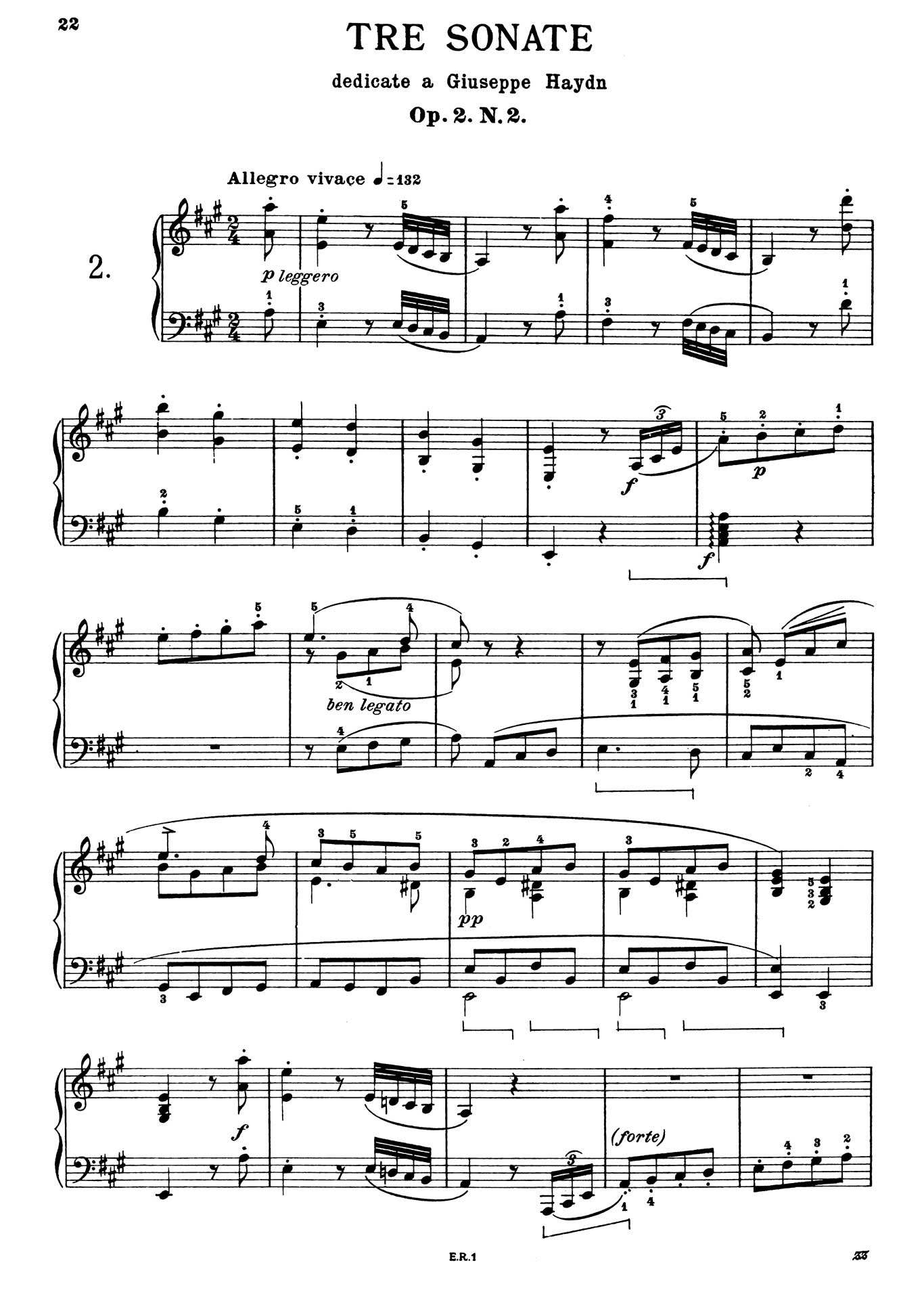 Beethoven Piano Sonata 2-1 sheet music