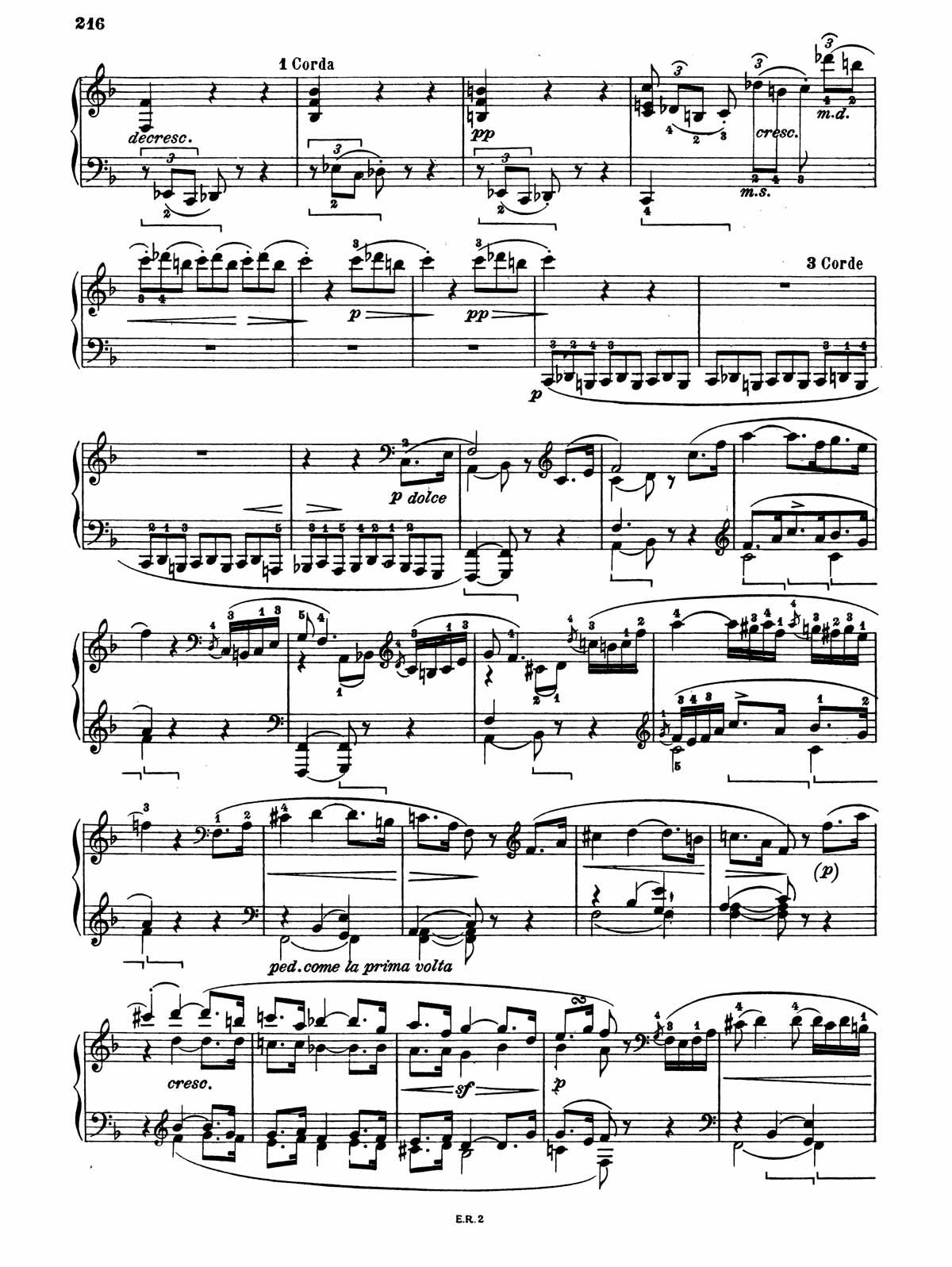 Beethoven Piano Sonata 22-4 sheet music