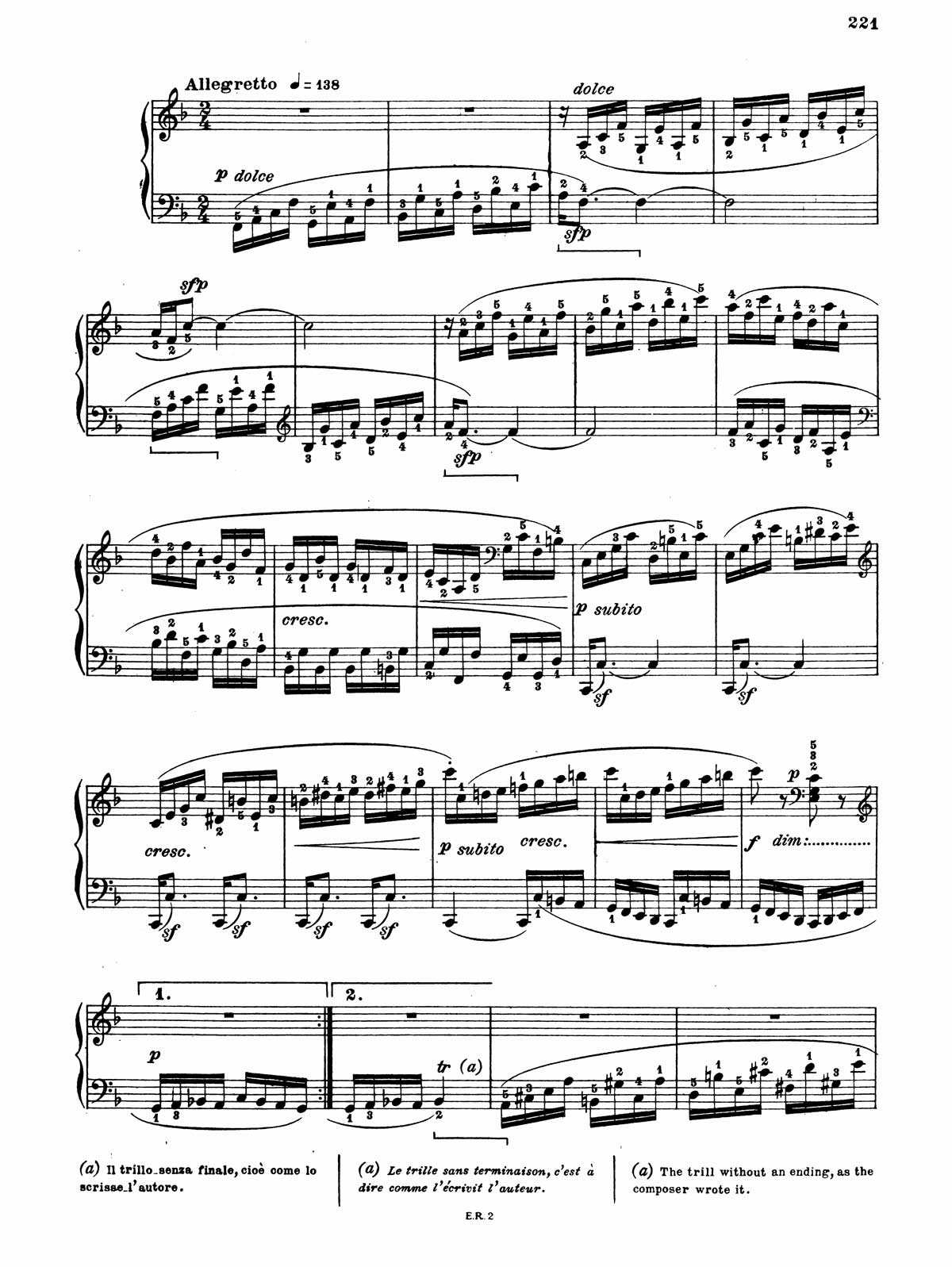Beethoven Piano Sonata 22-9 sheet music