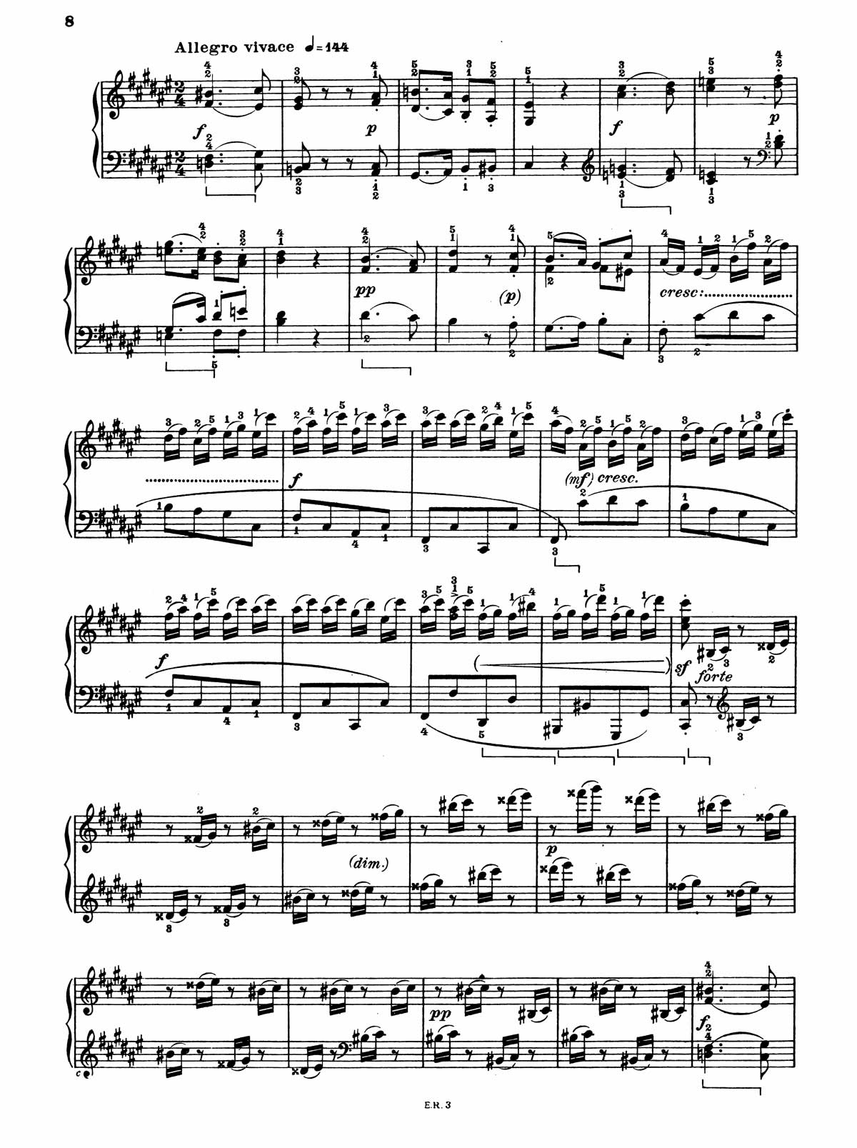 Beethoven Piano Sonata 24-8 sheet music