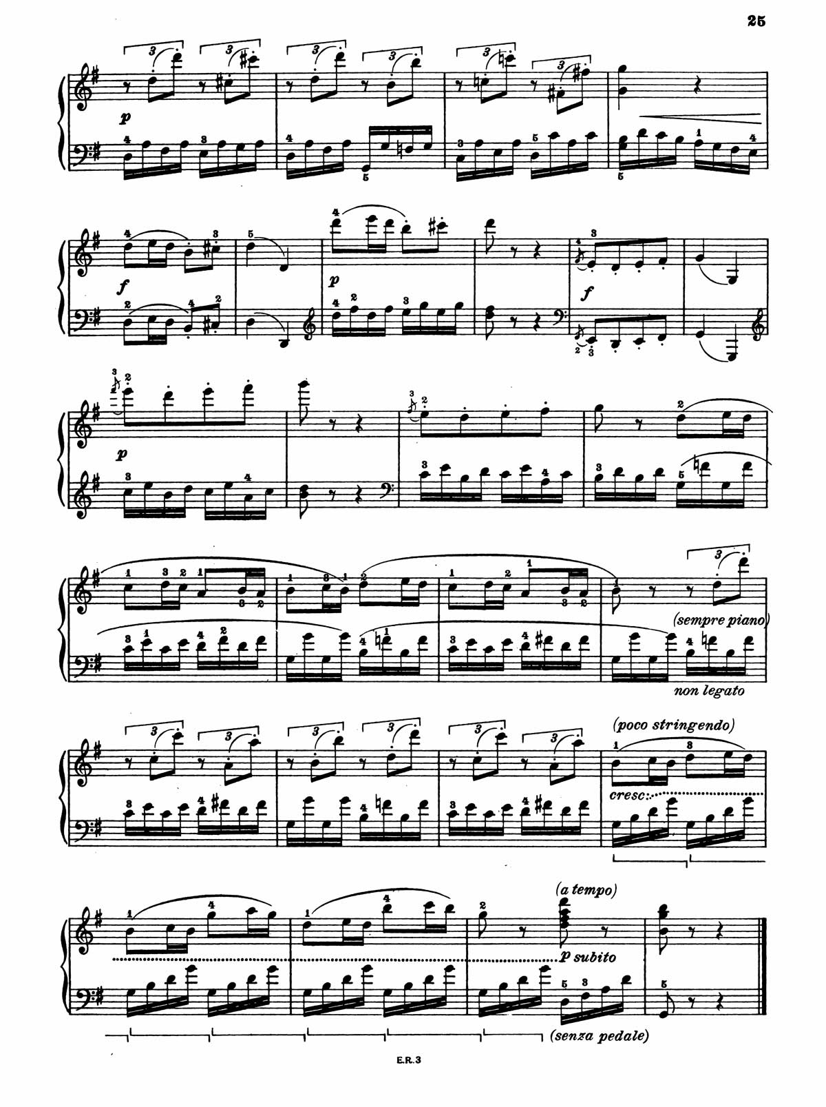 Beethoven Piano Sonata 25-12 sheet music