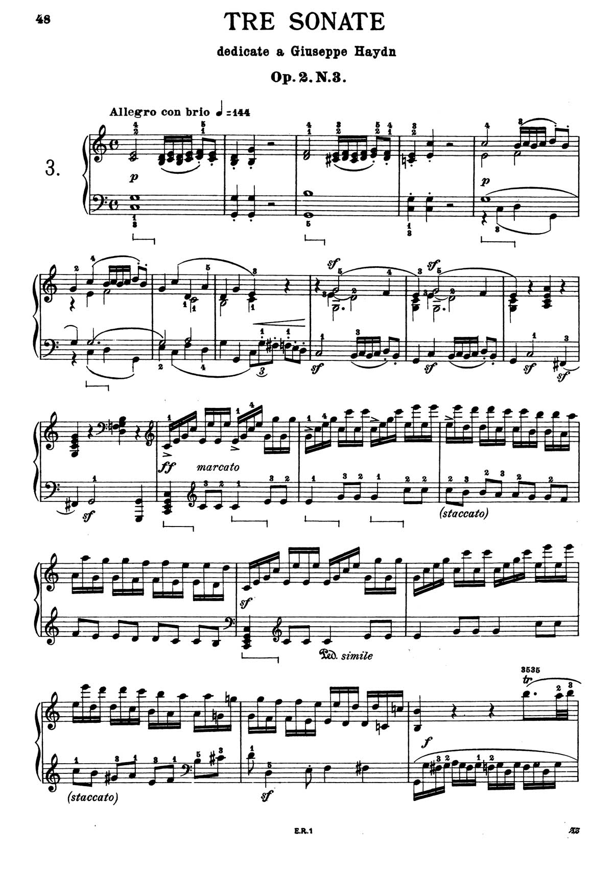 Beethoven Piano Sonata 3-1 sheet music