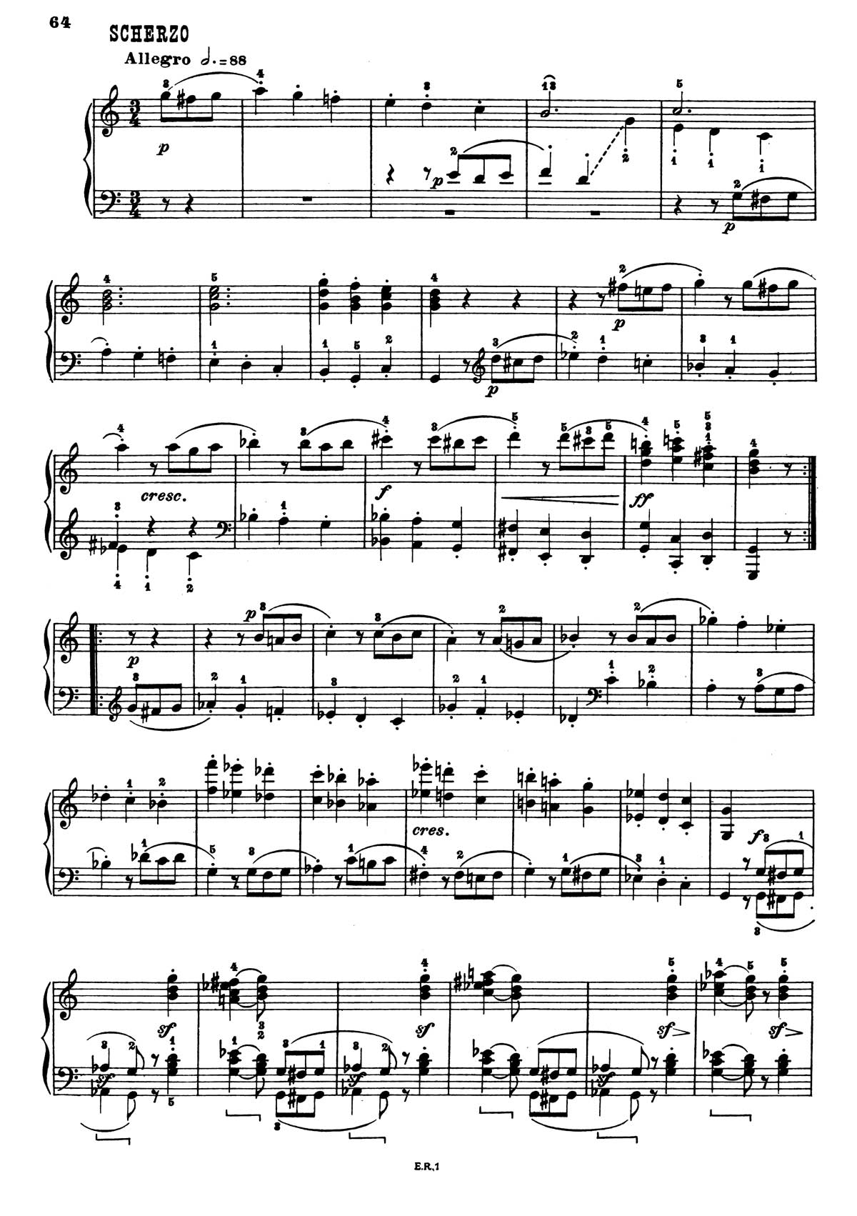 Beethoven Piano Sonata 3-17 sheet music
