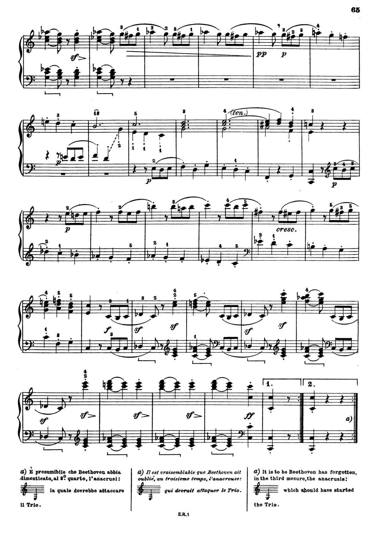 Beethoven Piano Sonata 3-18 sheet music