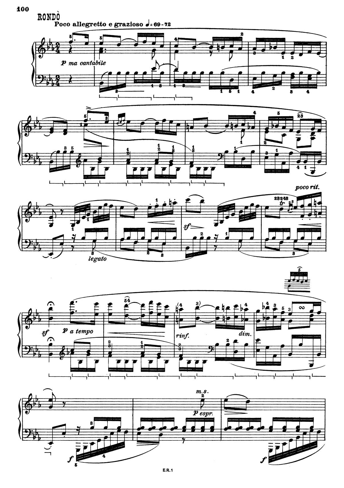 Beethoven Piano Sonata 4-22 sheet music