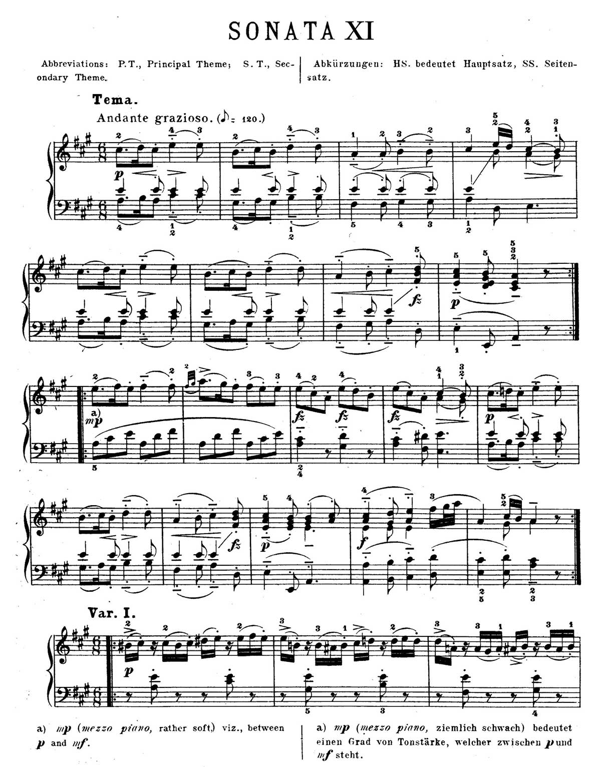 Mozart Piano Sonata 11-1
