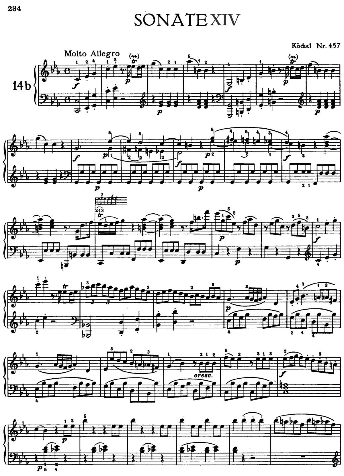 Mozart Piano Sonata 14-sheet music 1