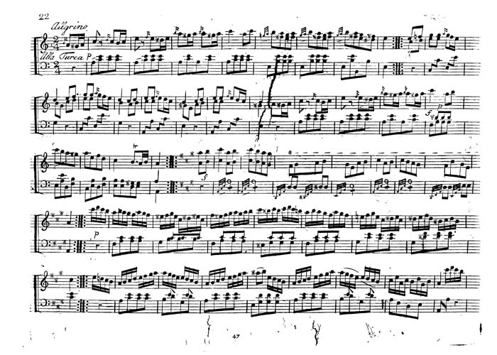 Mozart Piano Sonata 11 primera edición
