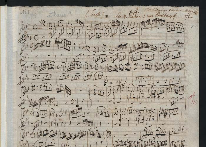 Mozart Piano Sonata 13 manuscrito