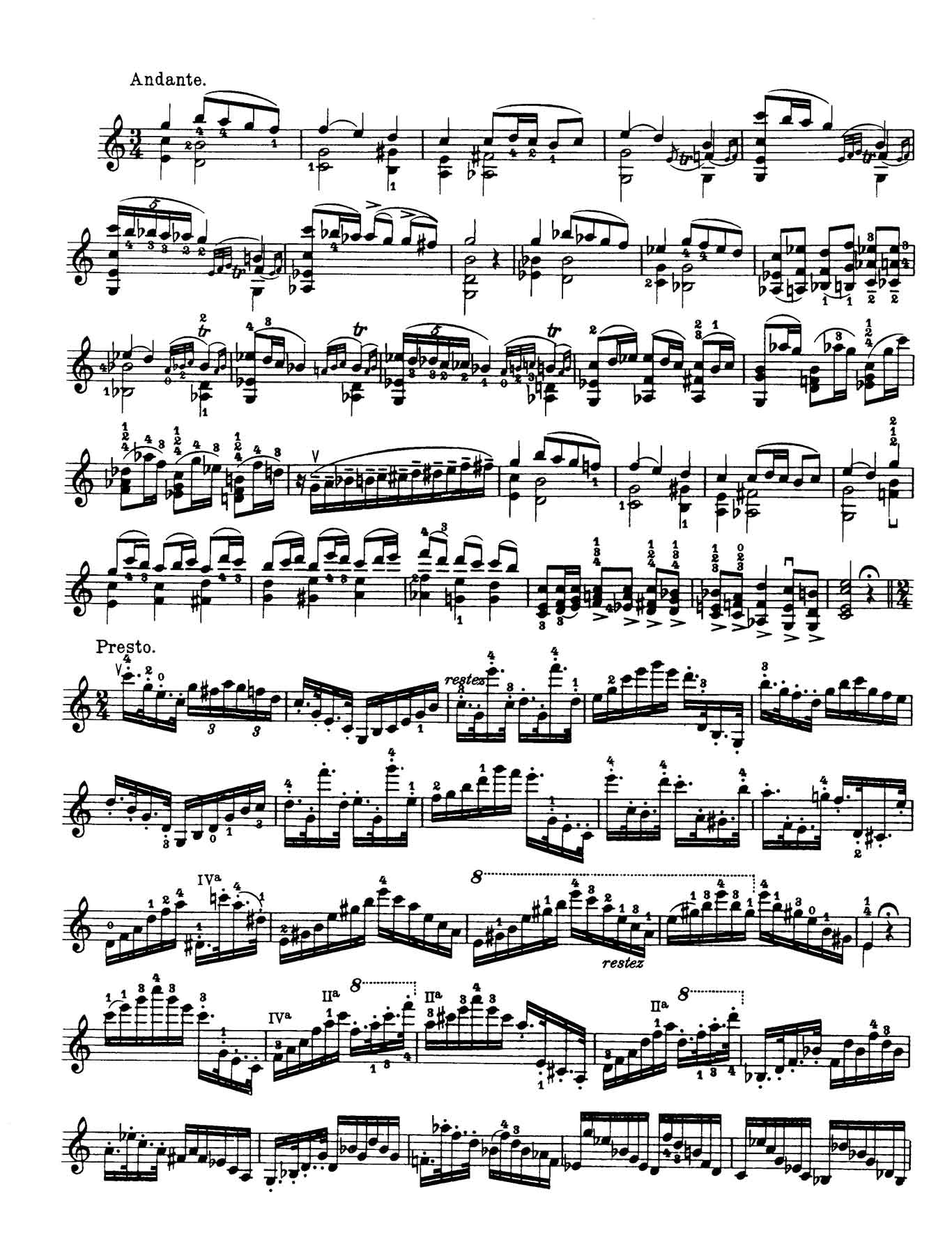 Paganini Violin Caprice 11-sheet music 1