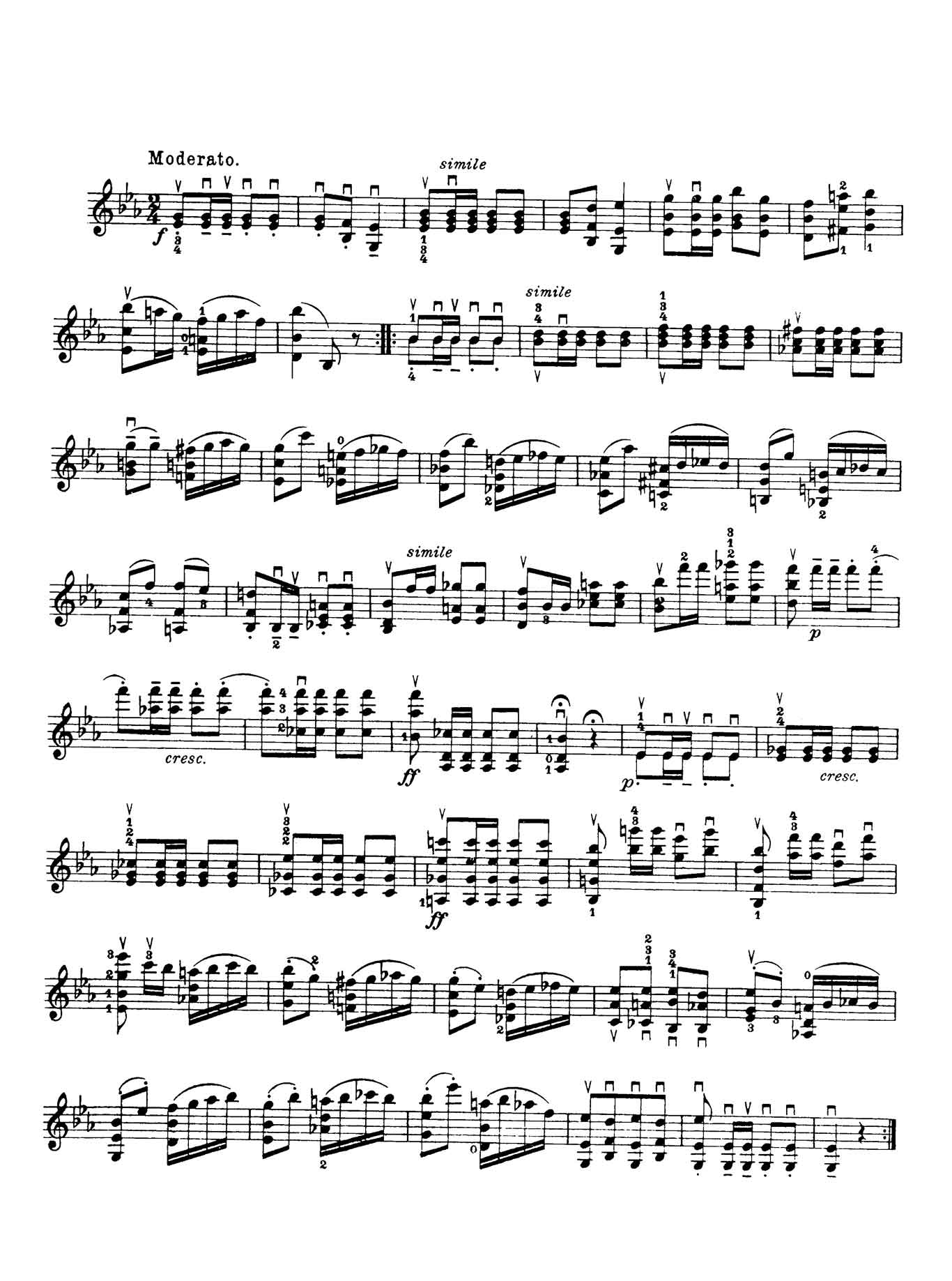 Paganini Violín Capricho 14-sheet music