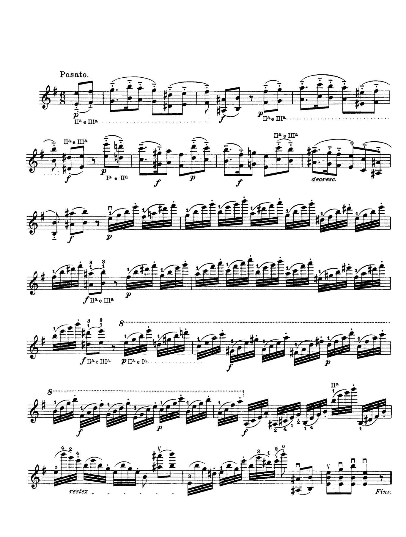 Paganini Violin Caprice 15-sheet music 1