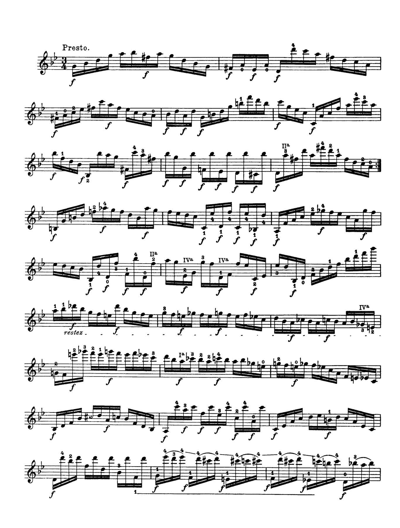 Paganini Violin Caprice 16-sheet music 1