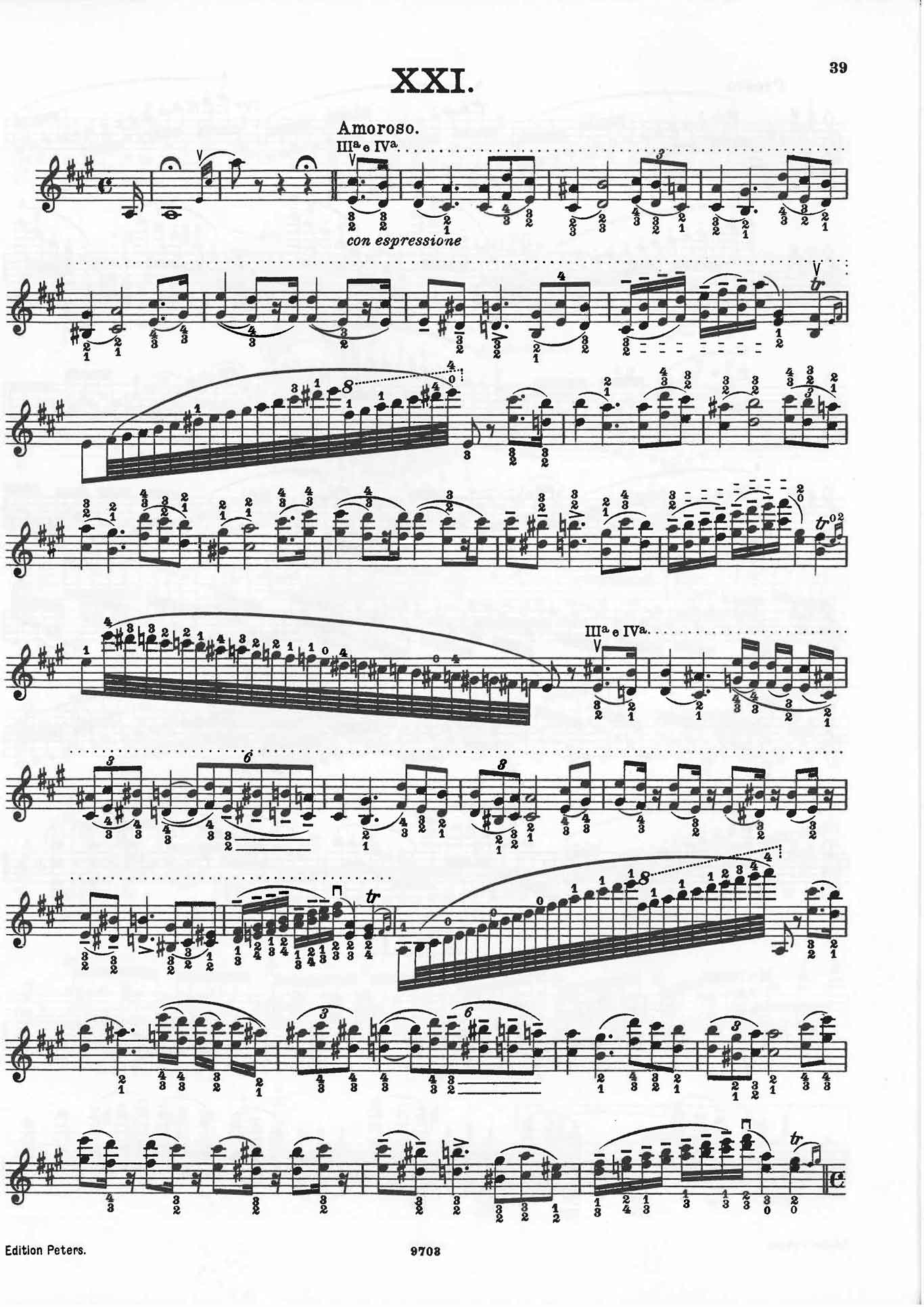 Paganini Violin Caprice 21-sheet music 1