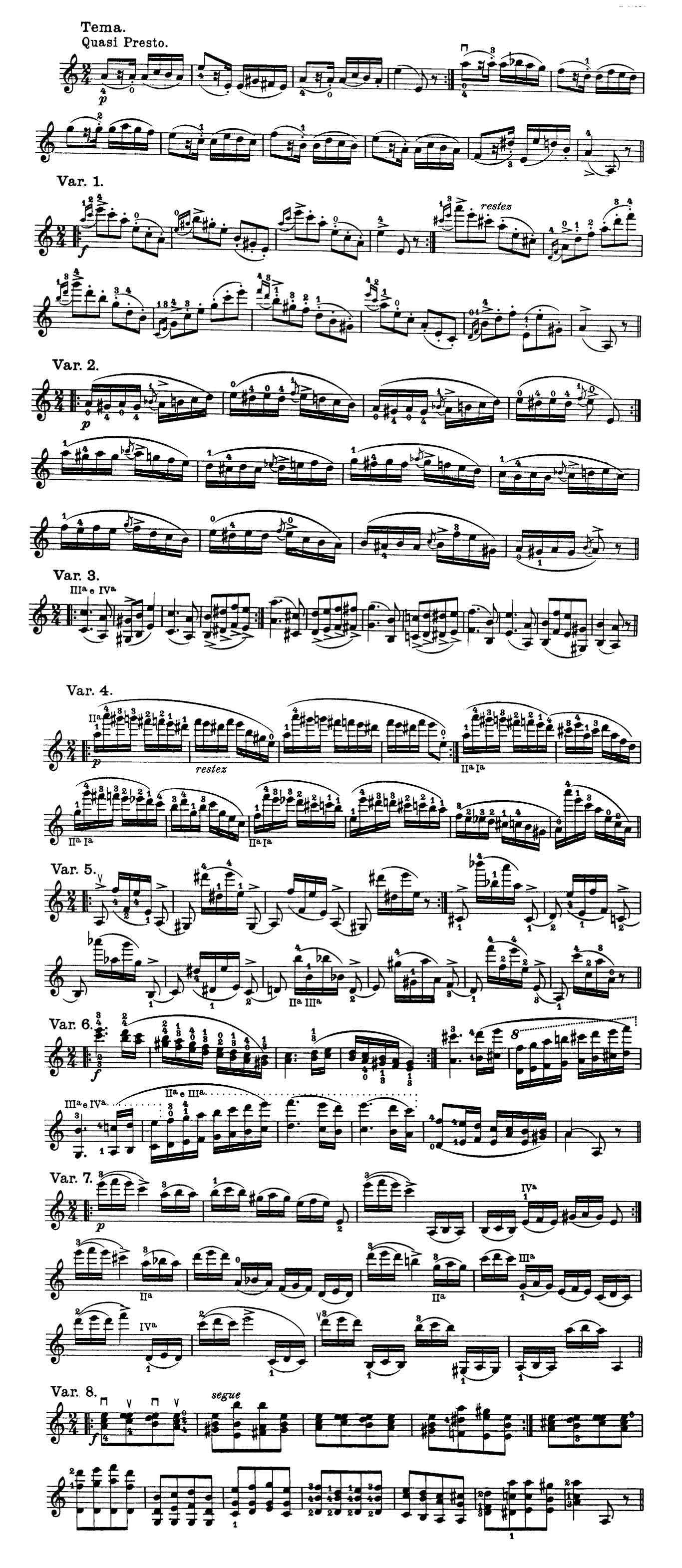 Paganini Violin Caprice 24- sheet music 1